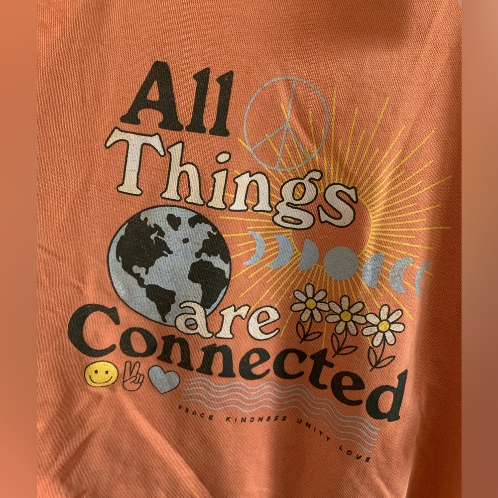 Old Navy Sweatshirt “All Things Are Connected” XL - Picture 7 of 7